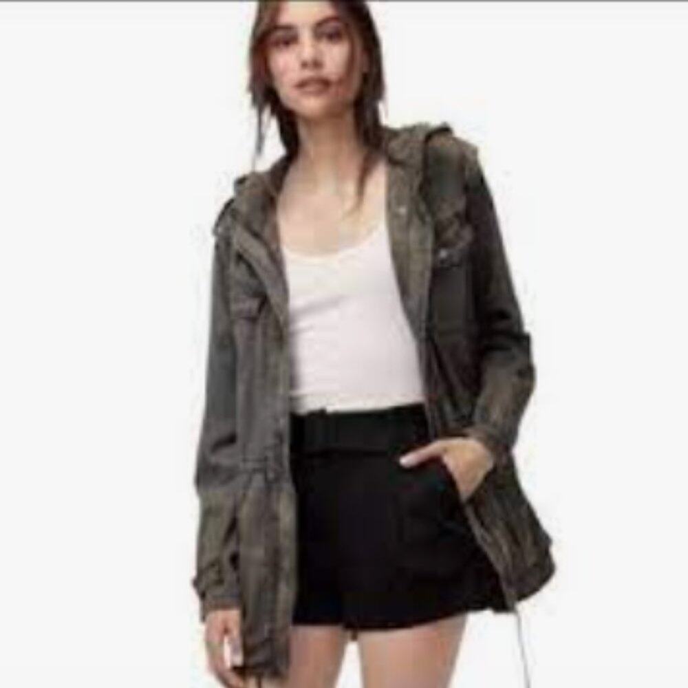 TALULA ARITZIA Charcoal Twill Utility Jacket XS